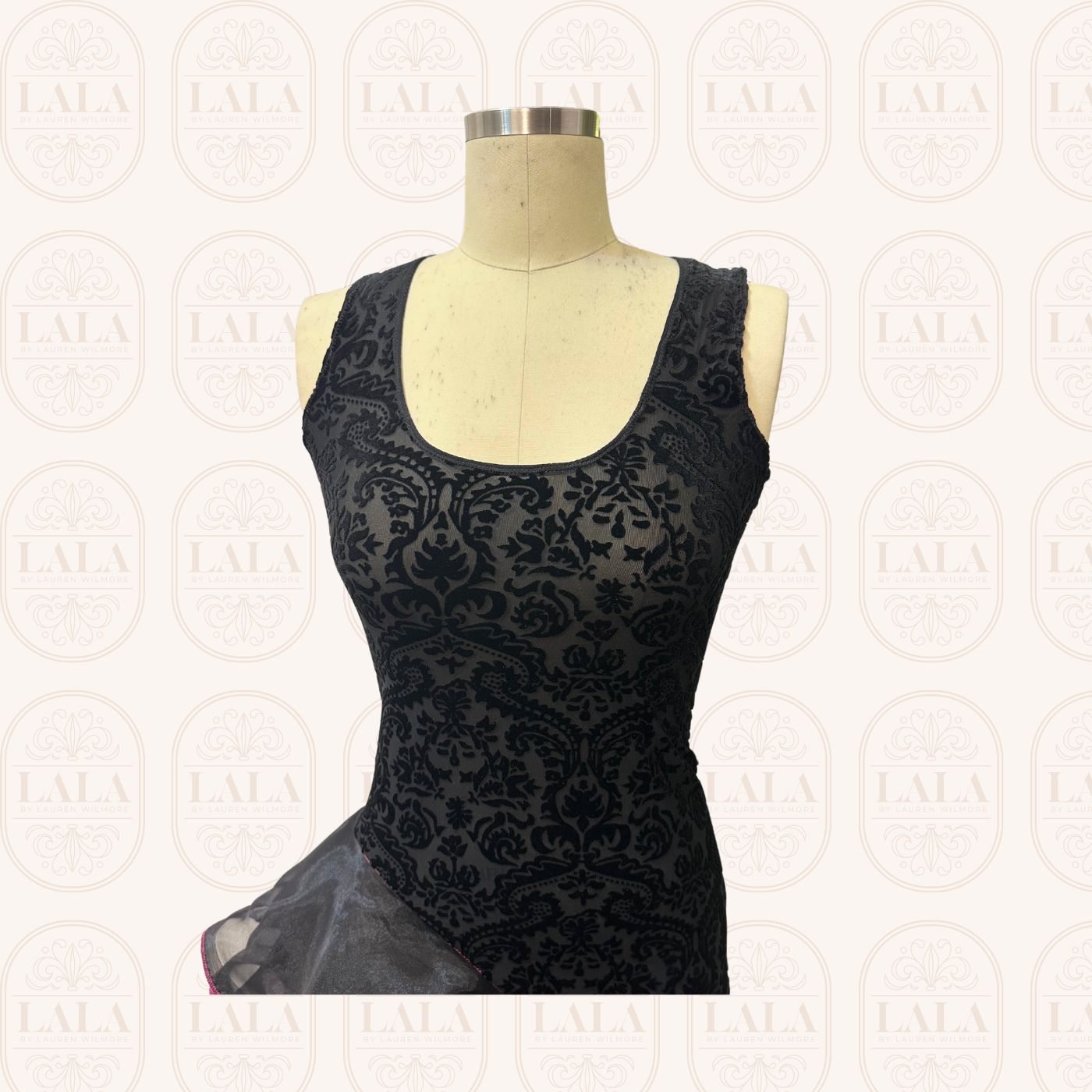 Burnout Velvet Ruffle Practice Dress - Latin or Rhythm